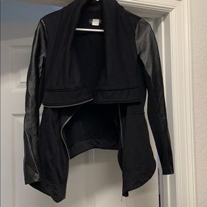 Venus faux leather wrap sweater size small